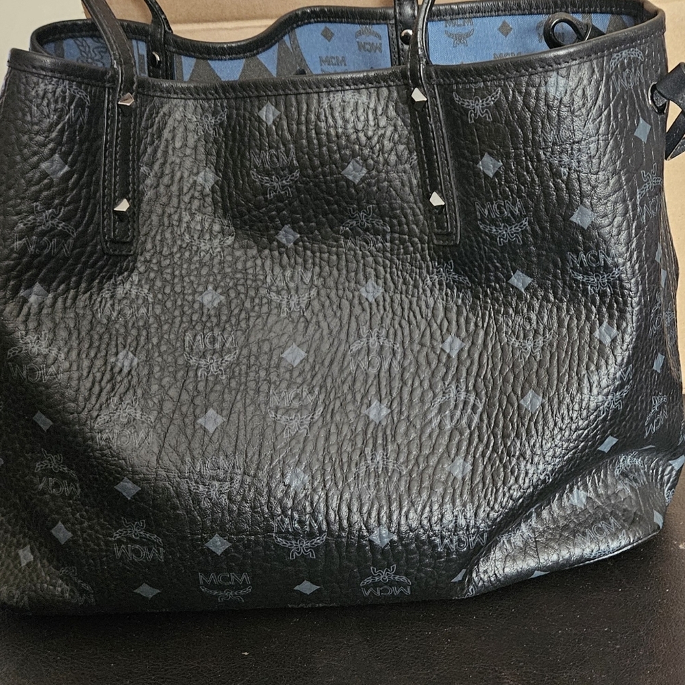 Reversible Liz Shopper in Visetos ( Medium ) Black